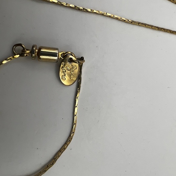 PARK LANE 30" CHAIN Gold Tone 1.5" Tear Drop Pendant Necklace - Picture 3 of 6